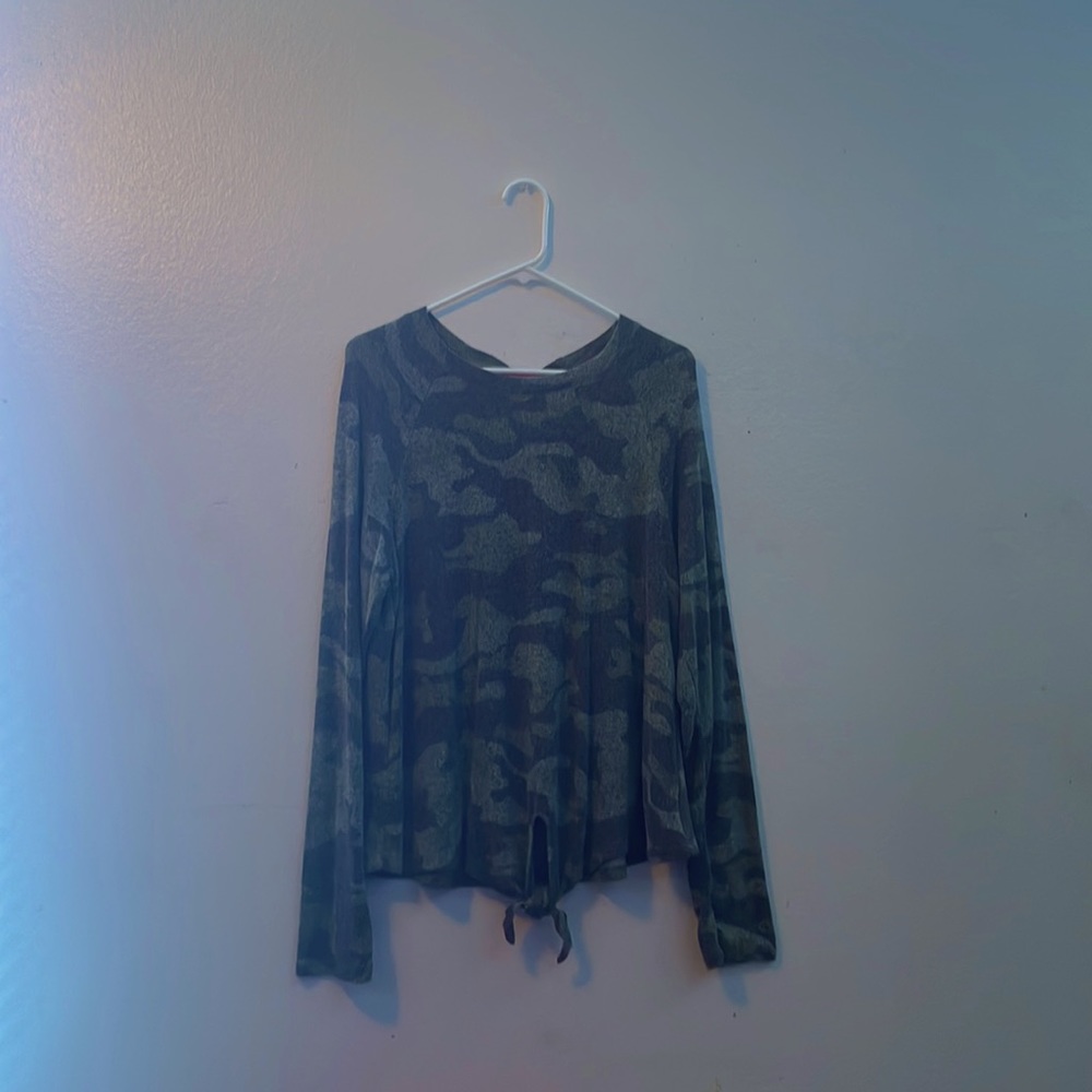 Soft camouflage comfy sweater